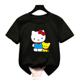 Kawaii Hello Kitty T Shirt Cartoon Short sleeve Boys Girls Harajuku-TB00957-Veeddydropshipping
